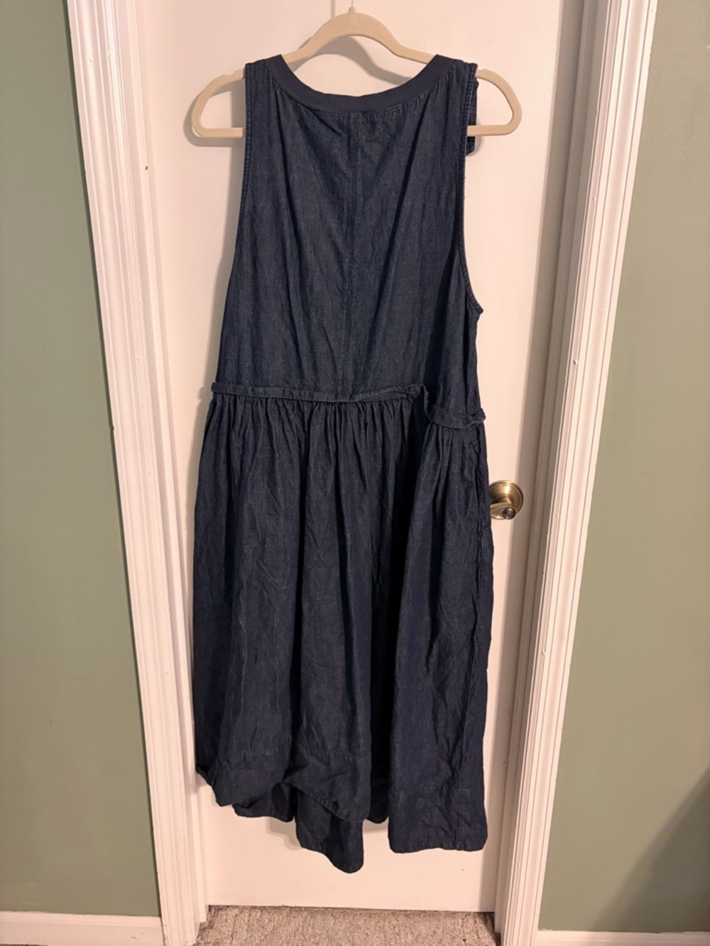 Free People Indigo Denim Sleeveless Midi Dress - Picture 4 of 6